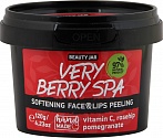 BEAUTY JAR VERY BERRY SPA - mīkstinošs sejas un lūpu pīlings ar c vitamīnu, 120g