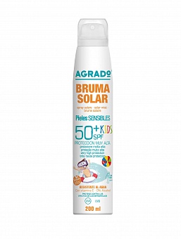 AGRADO saules aizsargsprejs SPF50+ bērnu jūtīgajai  ādai, 200ml