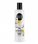 ORGANIC SHOP kondicionieris ar zīdainu spīdumu visiem matu tipiem Frangipani un kokosrieksts 280ml